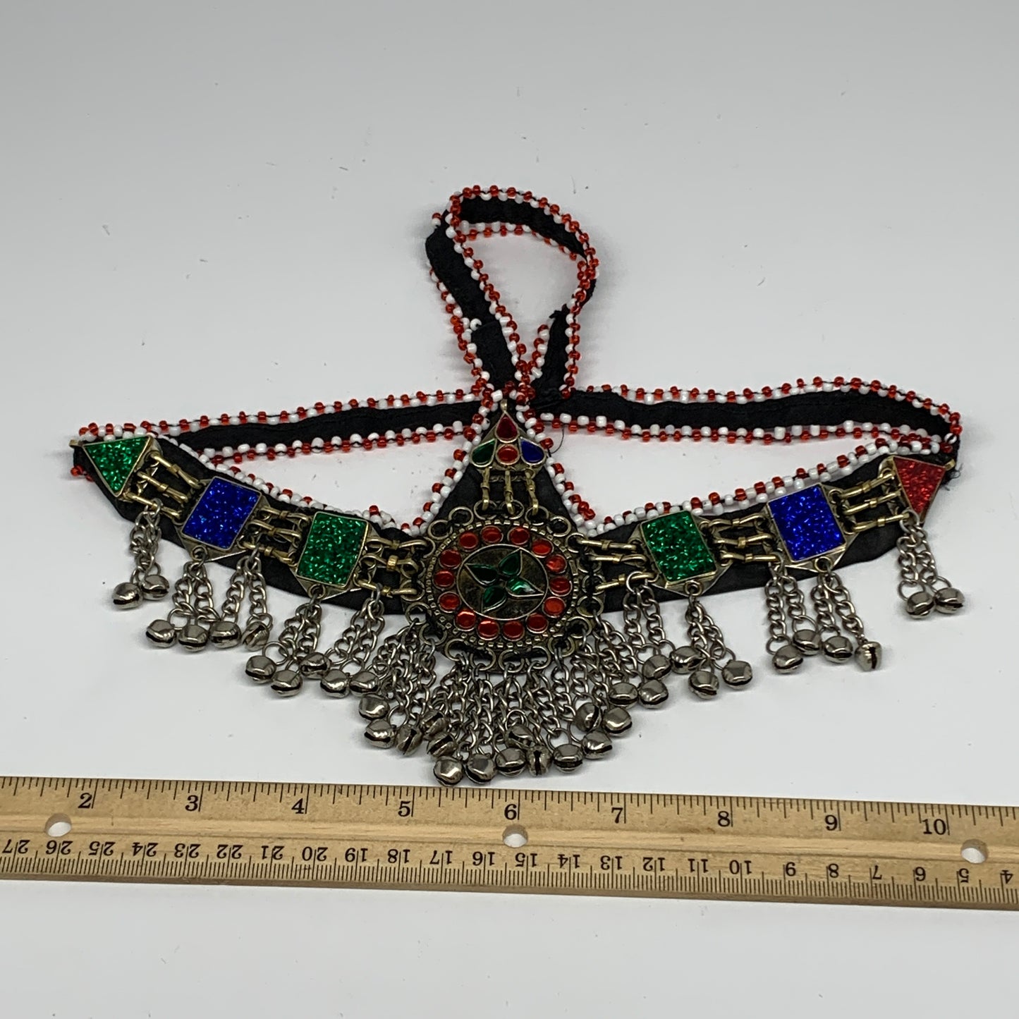 84.3g, Kuchi Headdress Headpiece Afghan Ethnic Tribal Jingle Bells @Afghanistan,