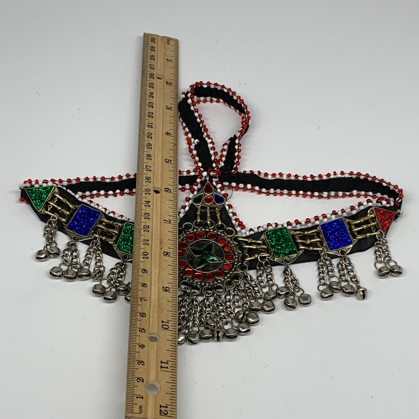 84.3g, Kuchi Headdress Headpiece Afghan Ethnic Tribal Jingle Bells @Afghanistan,