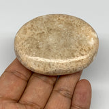 102.7g, 2.5"x2"x0.7" Natural Onyx Palm-Stone Reiki @Afghanistan, B14860