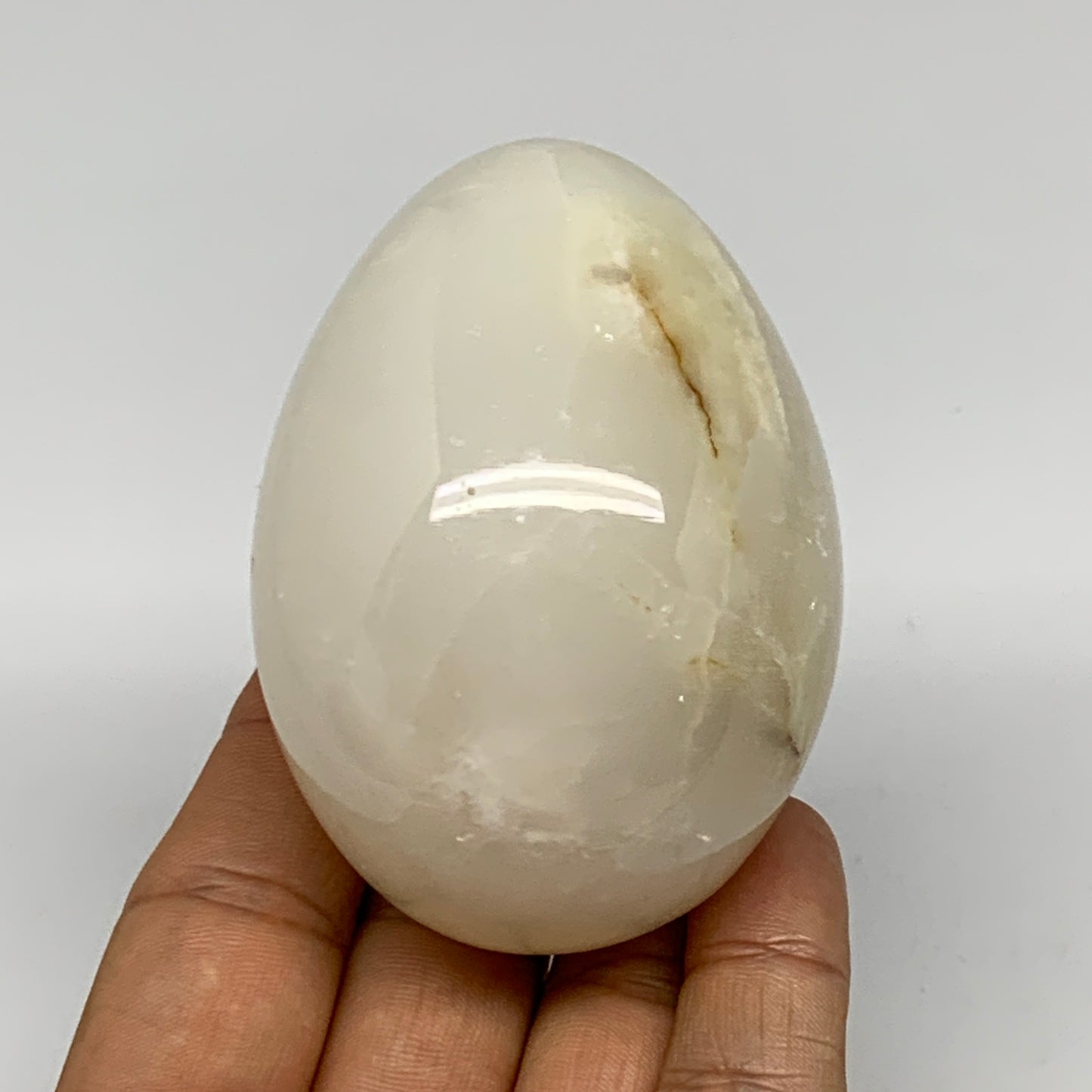 267.2g, 2.8"x2" Natural Green Onyx Egg Gemstone Mineral, from Pakistan, B24331