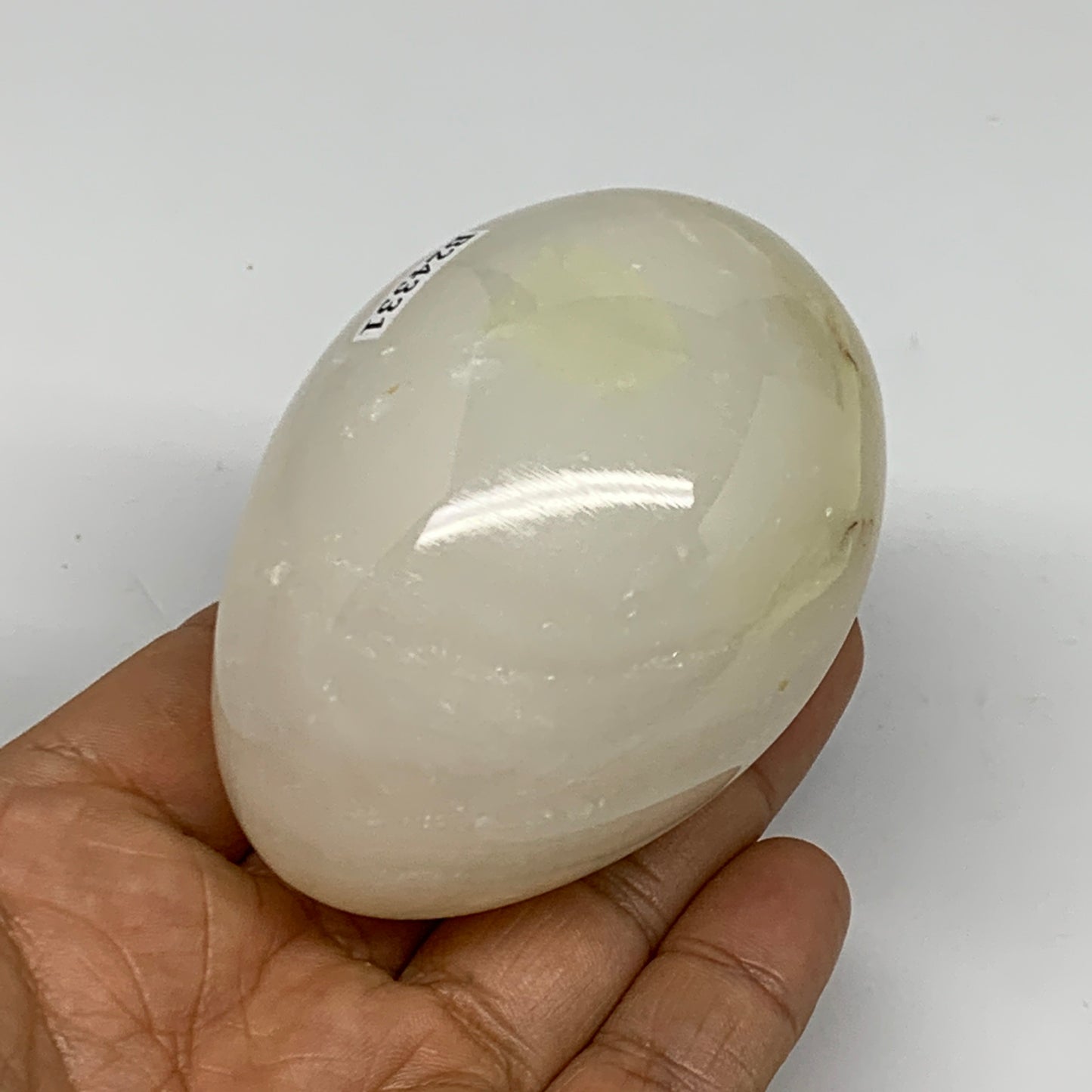 267.2g, 2.8"x2" Natural Green Onyx Egg Gemstone Mineral, from Pakistan, B24331