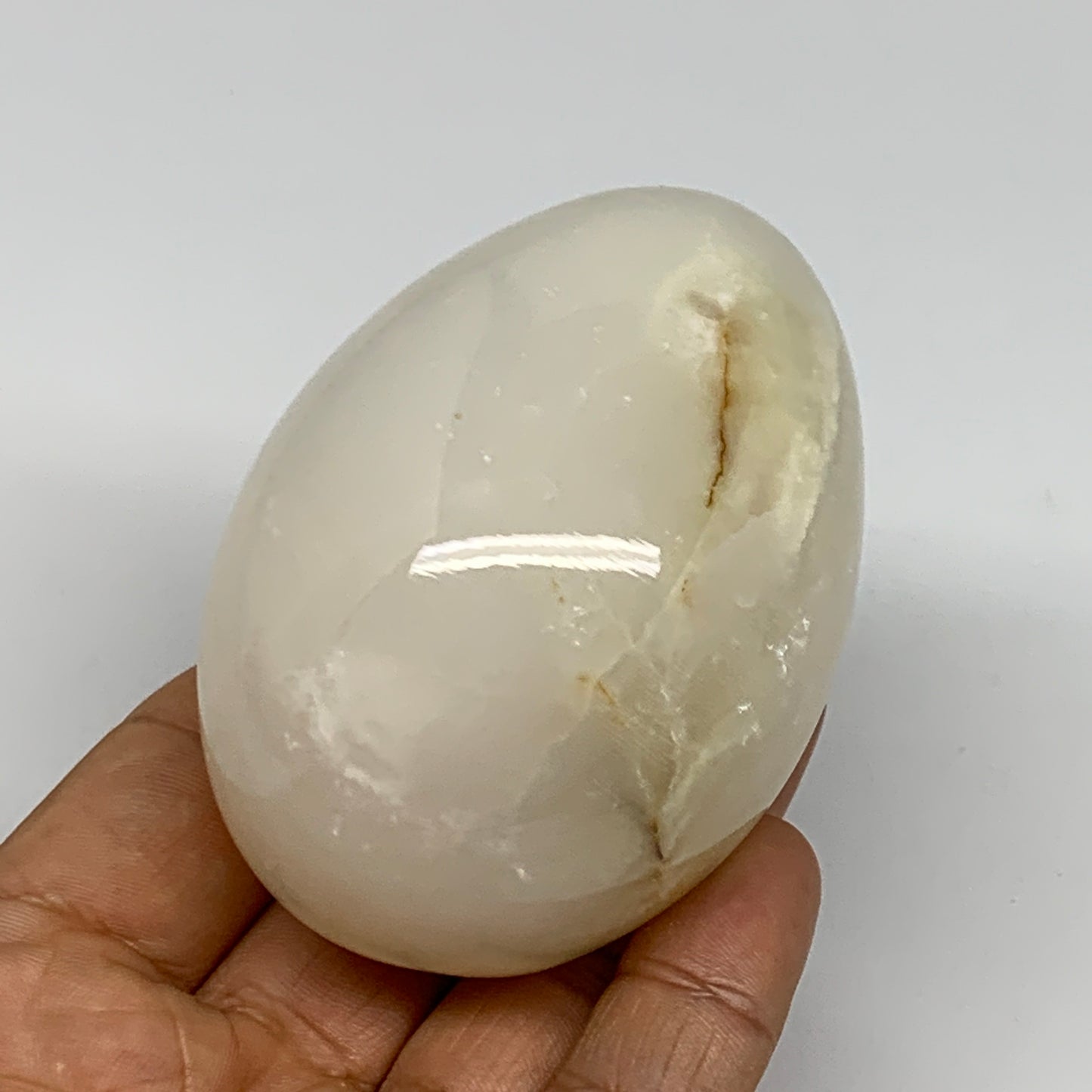 267.2g, 2.8"x2" Natural Green Onyx Egg Gemstone Mineral, from Pakistan, B24331
