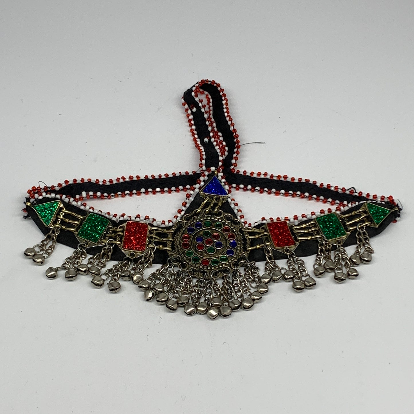 82.9g, Kuchi Headdress Headpiece Afghan Ethnic Tribal Jingle Bells @Afghanistan,