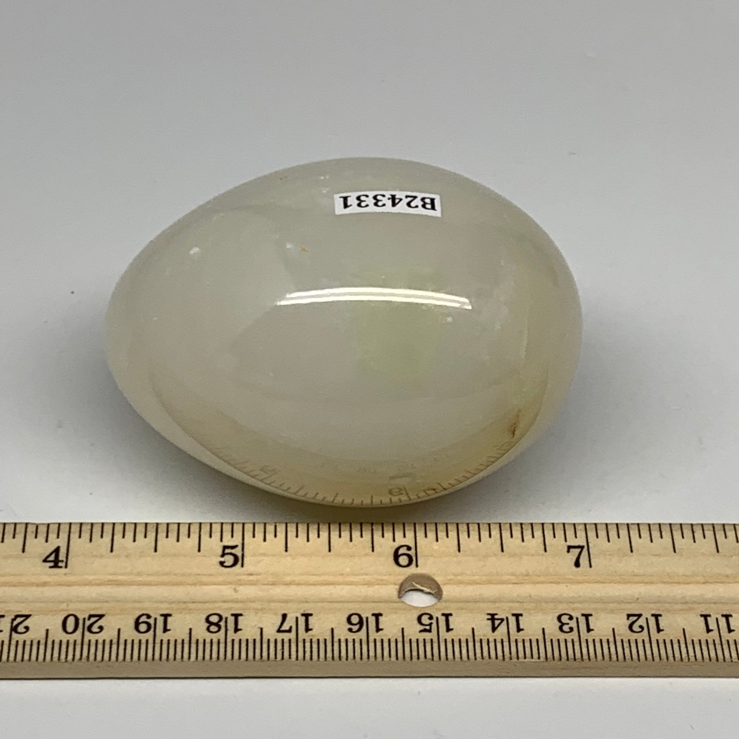 267.2g, 2.8"x2" Natural Green Onyx Egg Gemstone Mineral, from Pakistan, B24331