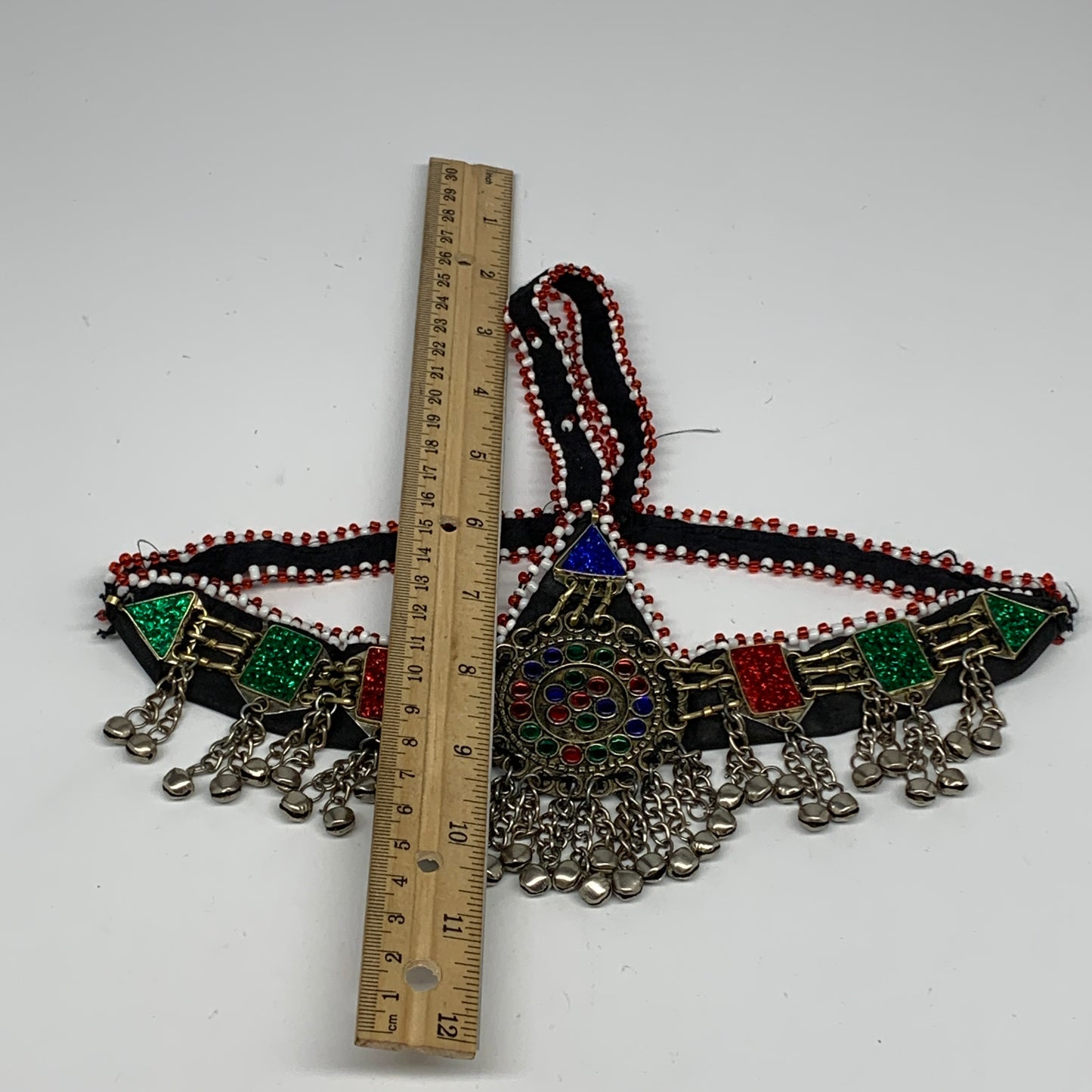 82.9g, Kuchi Headdress Headpiece Afghan Ethnic Tribal Jingle Bells @Afghanistan,