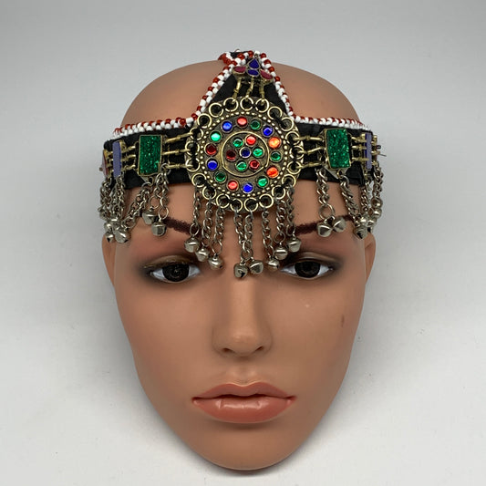 76.7g, Kuchi Headdress Headpiece Afghan Ethnic Tribal Jingle Bells @Afghanistan,