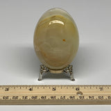 252.8g, 2.8"x2" Natural Green Onyx Egg Gemstone Mineral, from Pakistan, B24334