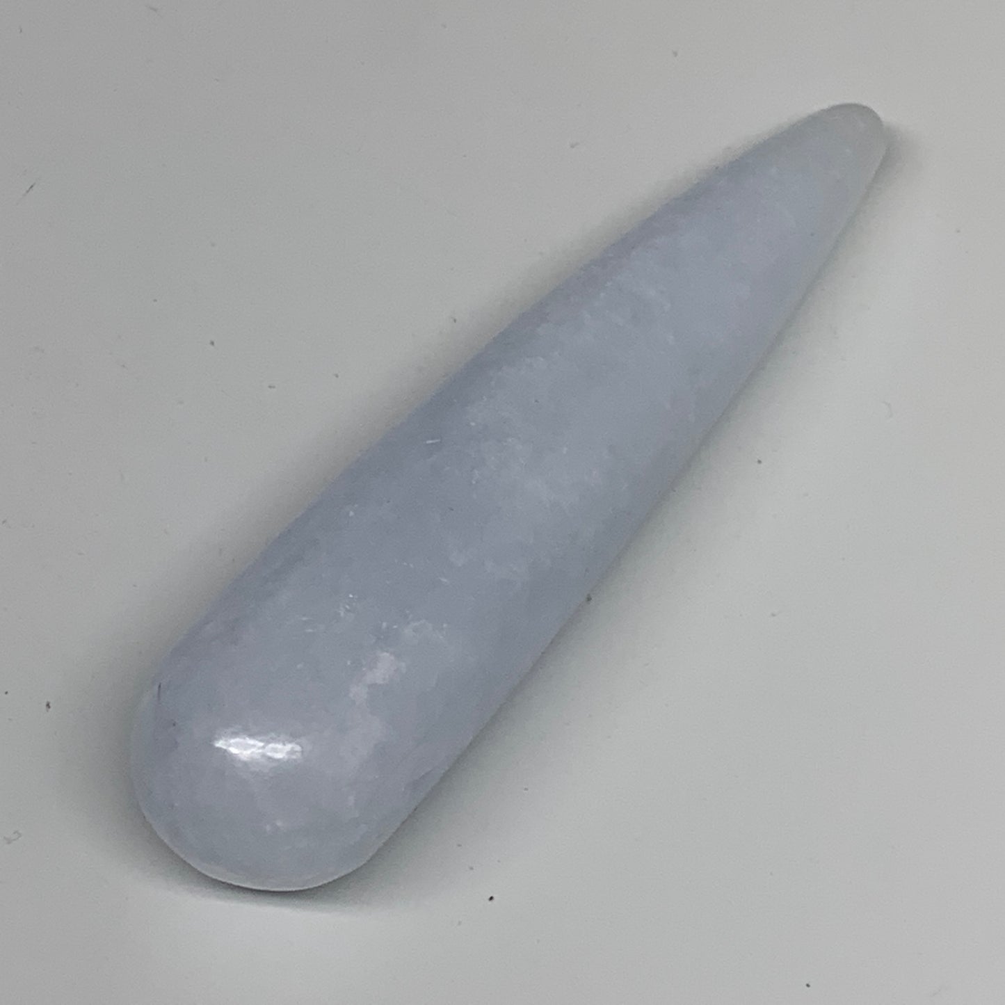 219g,5.7"x1.3" Natural Blue Calcite Wand Stick, Home Decor, Collectible, B6194