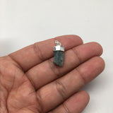 10.5 cts Rough Small Aquamarine Pendant Sterling Silver @Brazil, P282sm, Bp398 - watangem.com