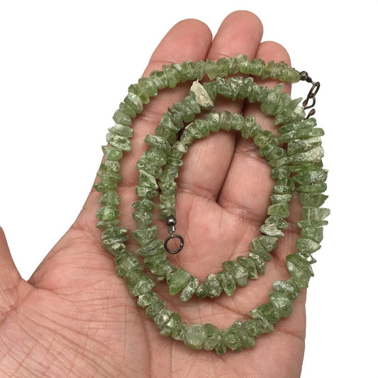 34.8 Grams, Small Natural Rough Green Peridot chips Beads Strand @Pakistan,TB96