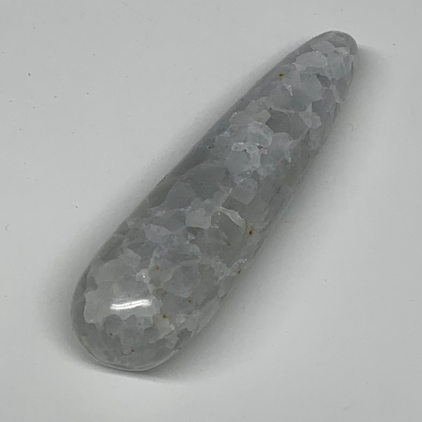 170.4g,4.6"x1.2" Natural Blue Calcite Wand Stick, Home Decor, Collectible, B6195