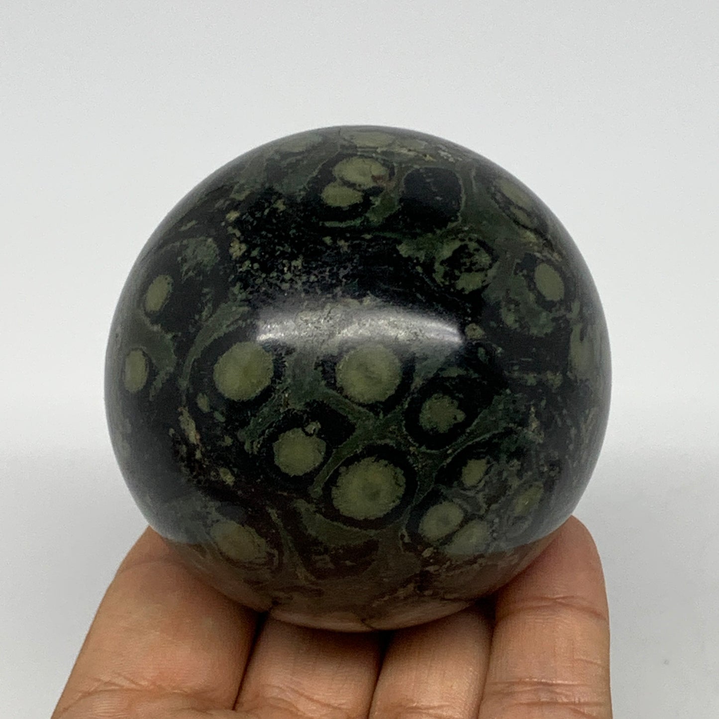 378.1g, 2.5"(64mm), Crocodile Kambaba Jasper Sphere Ball Reiki @Madagascar,B1567