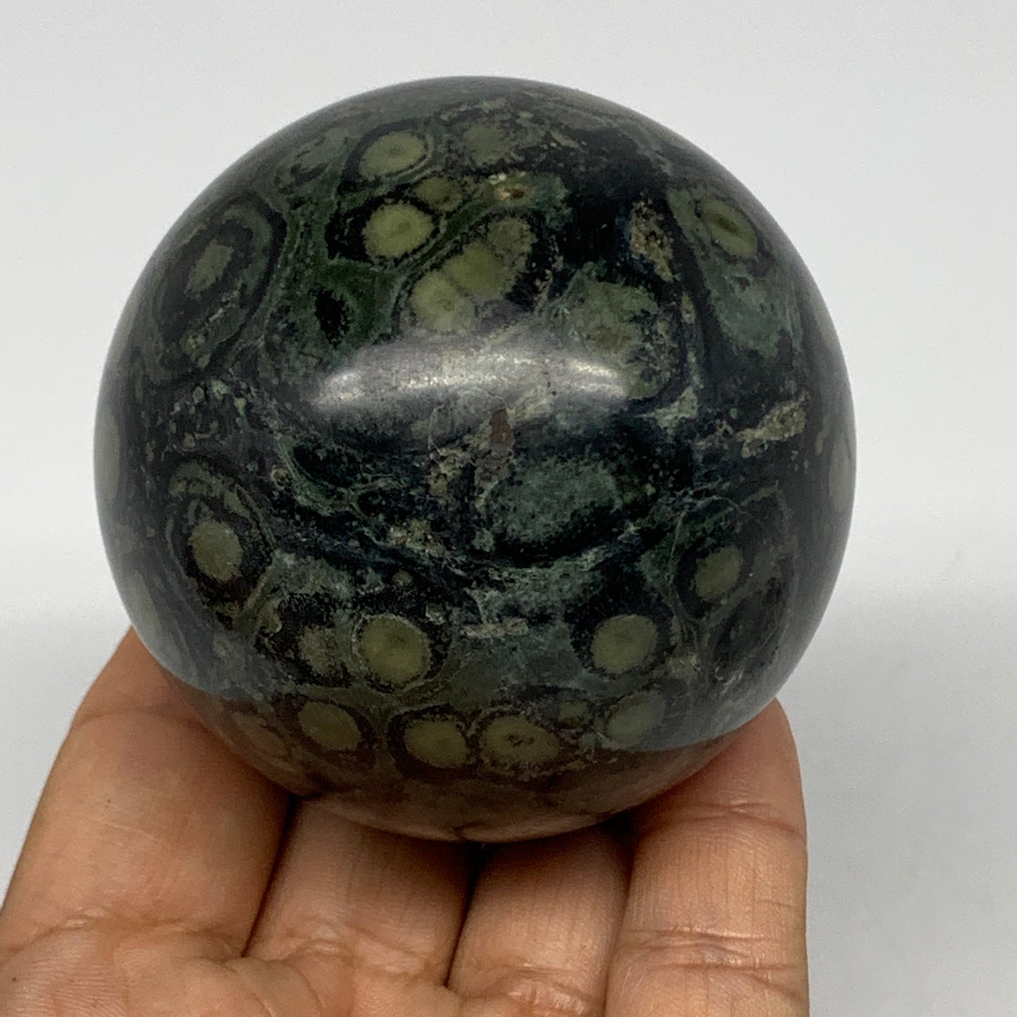378.1g, 2.5"(64mm), Crocodile Kambaba Jasper Sphere Ball Reiki @Madagascar,B1567