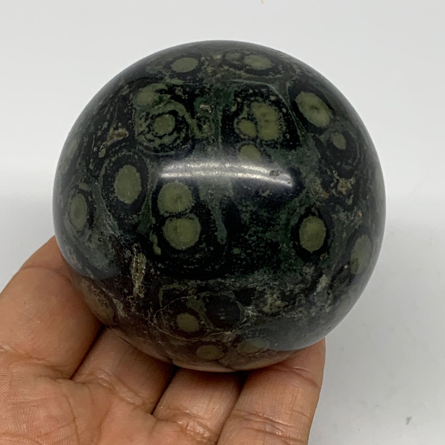 378.1g, 2.5"(64mm), Crocodile Kambaba Jasper Sphere Ball Reiki @Madagascar,B1567