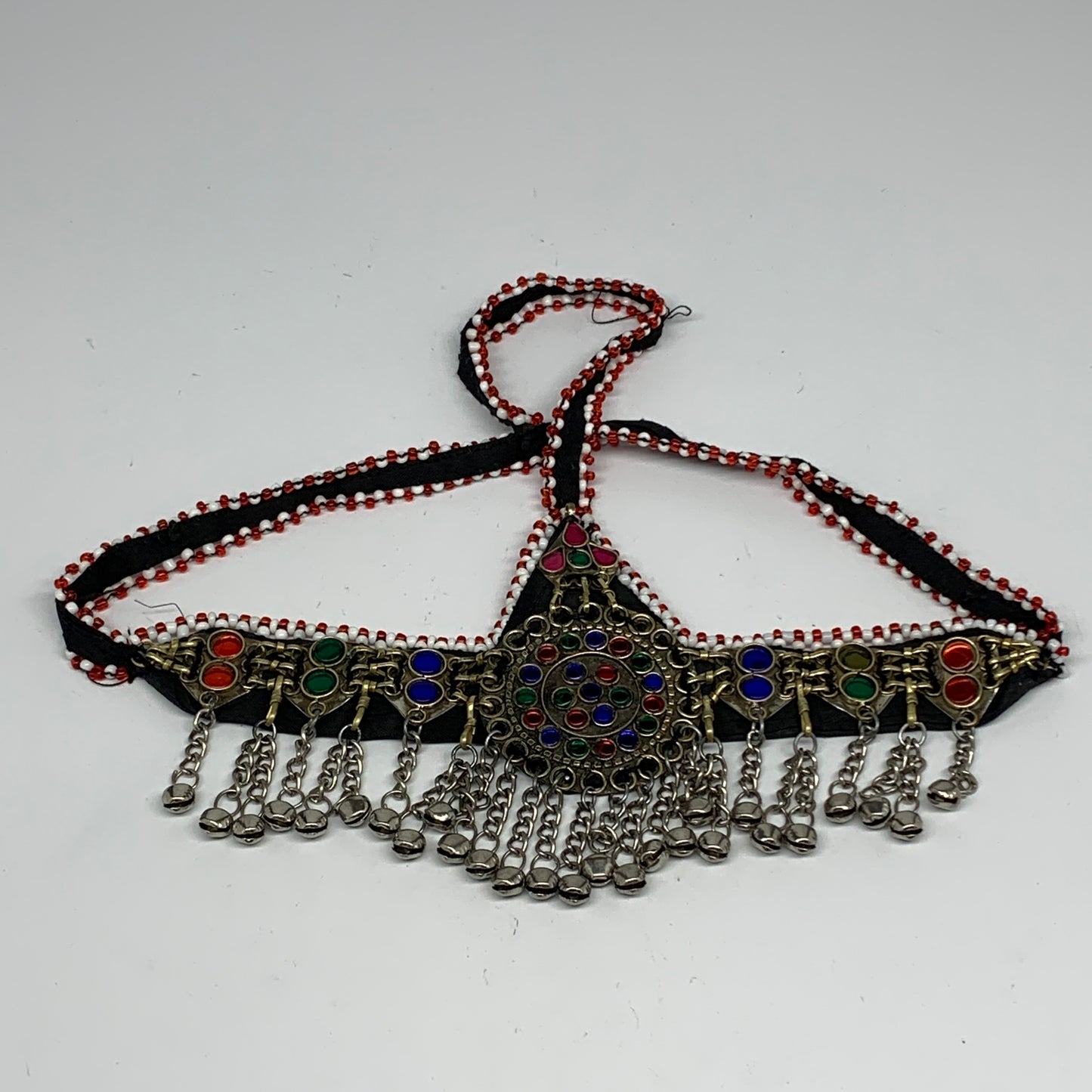 77.9g, Kuchi Headdress Headpiece Afghan Ethnic Tribal Jingle Bells @Afghanistan,