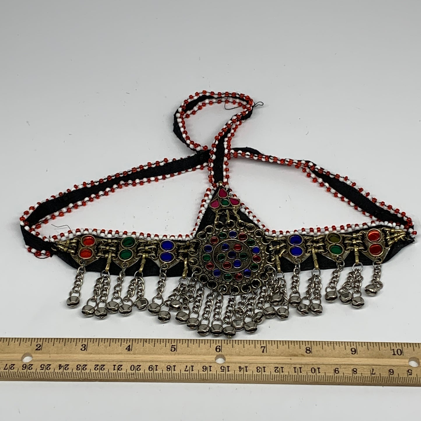 77.9g, Kuchi Headdress Headpiece Afghan Ethnic Tribal Jingle Bells @Afghanistan,
