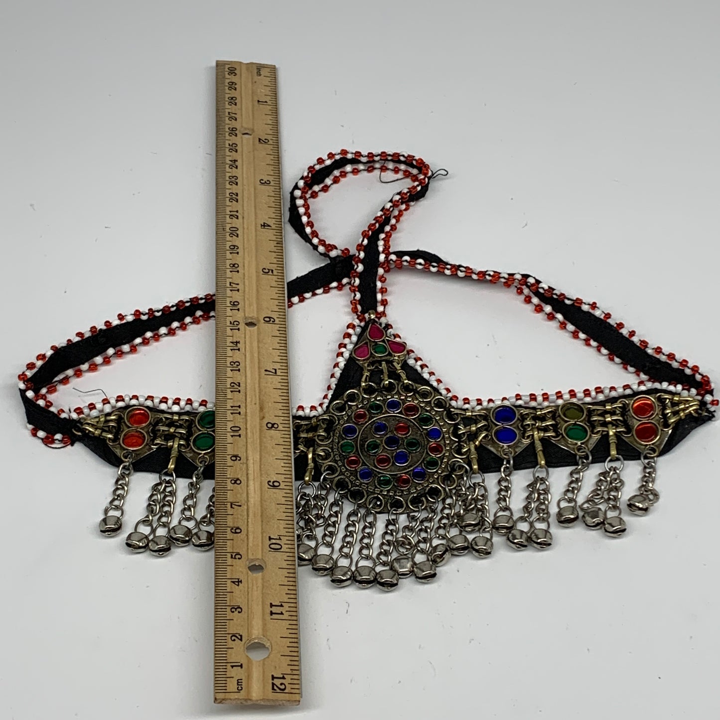 77.9g, Kuchi Headdress Headpiece Afghan Ethnic Tribal Jingle Bells @Afghanistan,