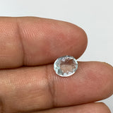 1.19cts, 8mmx6mmx3mm, Aquamarine Crystal Facetted Stone Loose @Pakistan,CTS189
