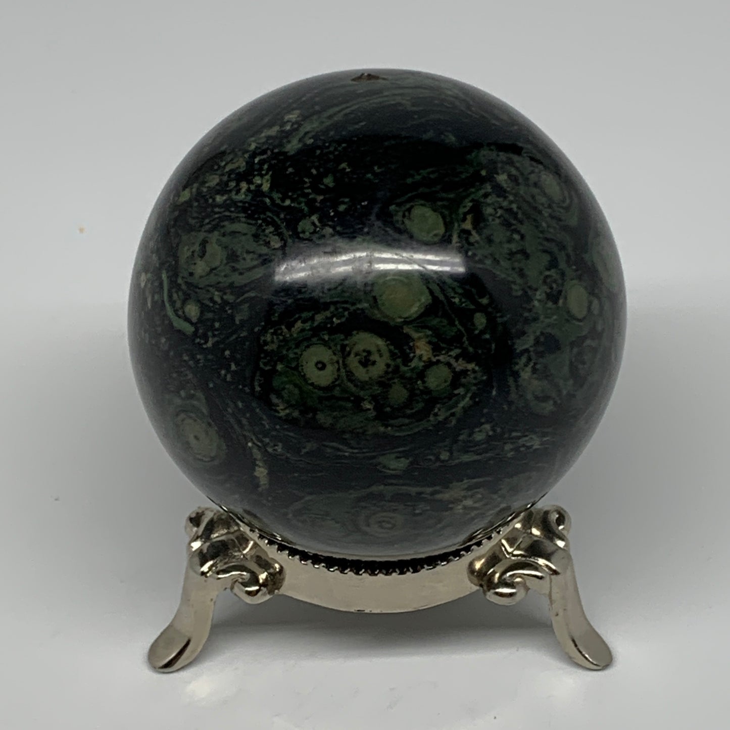 404.4g, 2.6"(66mm), Crocodile Kambaba Jasper Sphere Ball Reiki @Madagascar,B1568