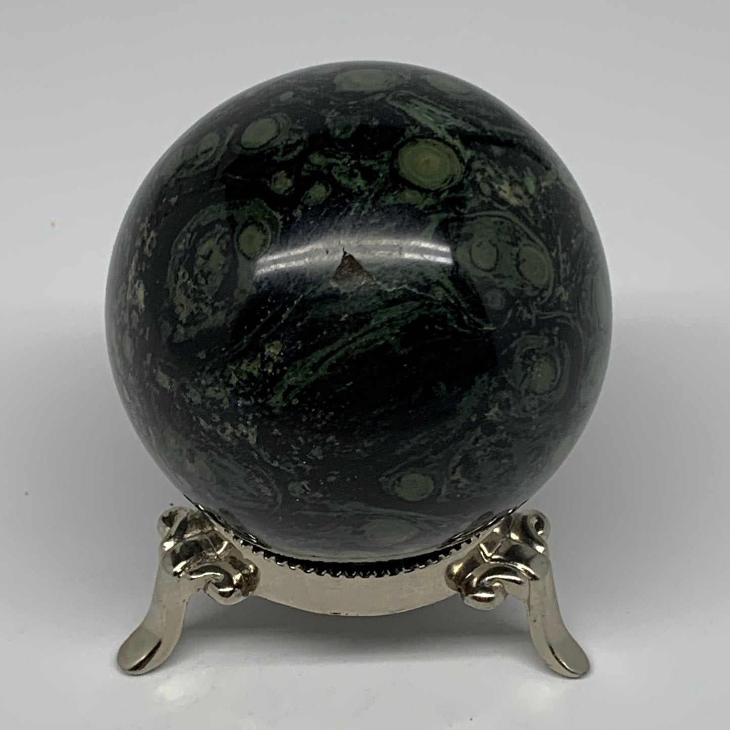404.4g, 2.6"(66mm), Crocodile Kambaba Jasper Sphere Ball Reiki @Madagascar,B1568