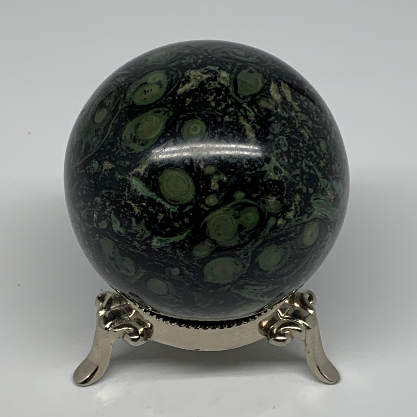 404.4g, 2.6"(66mm), Crocodile Kambaba Jasper Sphere Ball Reiki @Madagascar,B1568