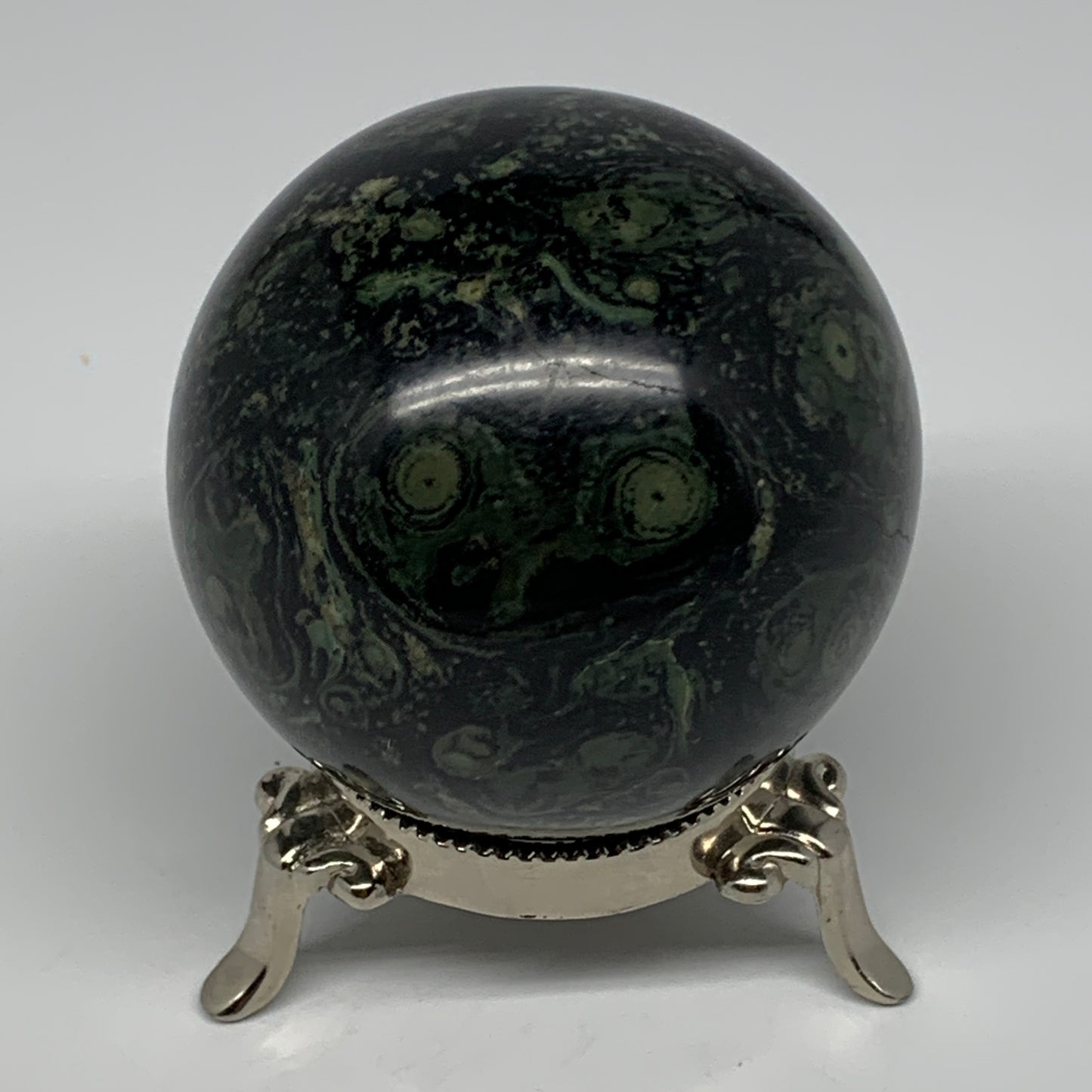 404.4g, 2.6"(66mm), Crocodile Kambaba Jasper Sphere Ball Reiki @Madagascar,B1568