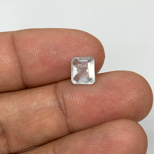 1.29 cts, 7mmx6mmx4mm, Aquamarine Crystal Facetted Stone Loose @Pakistan,CTS194