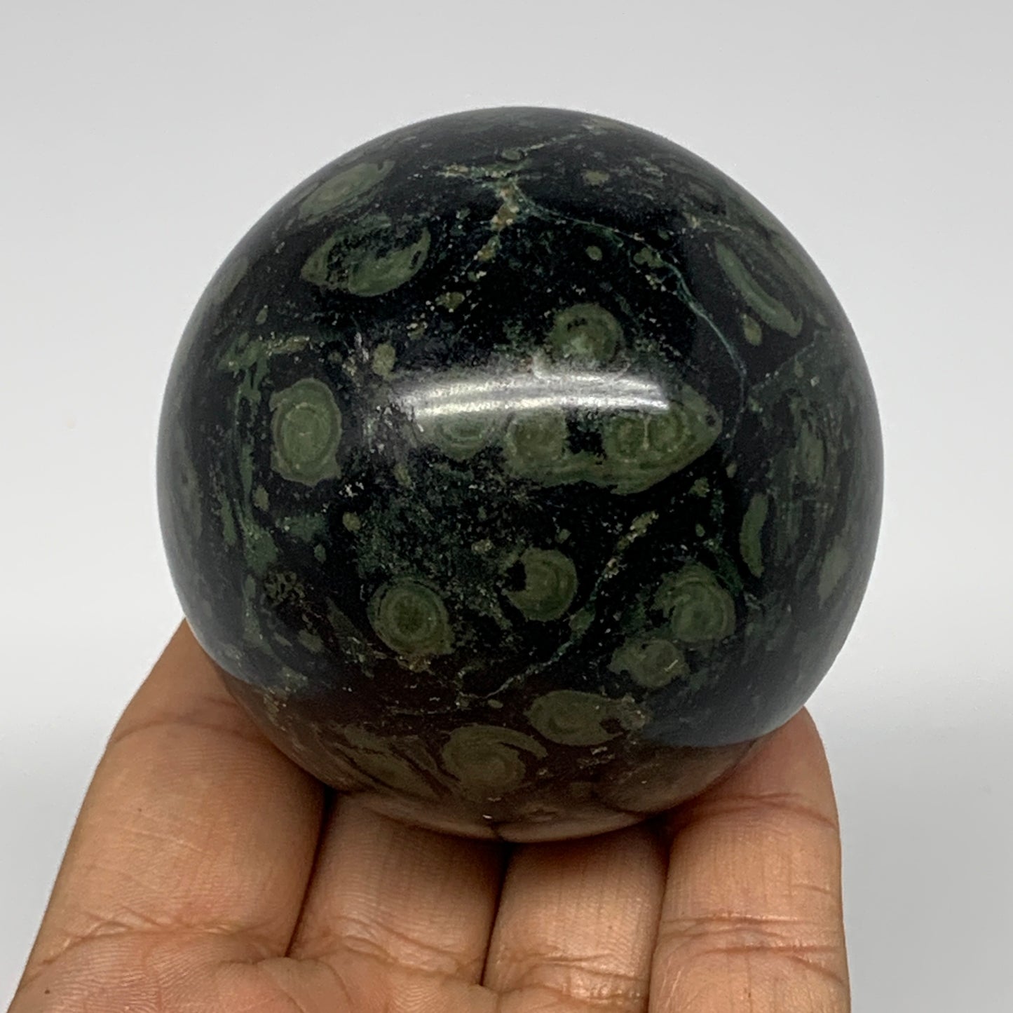 347.4g, 2.5"(62mm), Crocodile Kambaba Jasper Sphere Ball Reiki @Madagascar,B1568