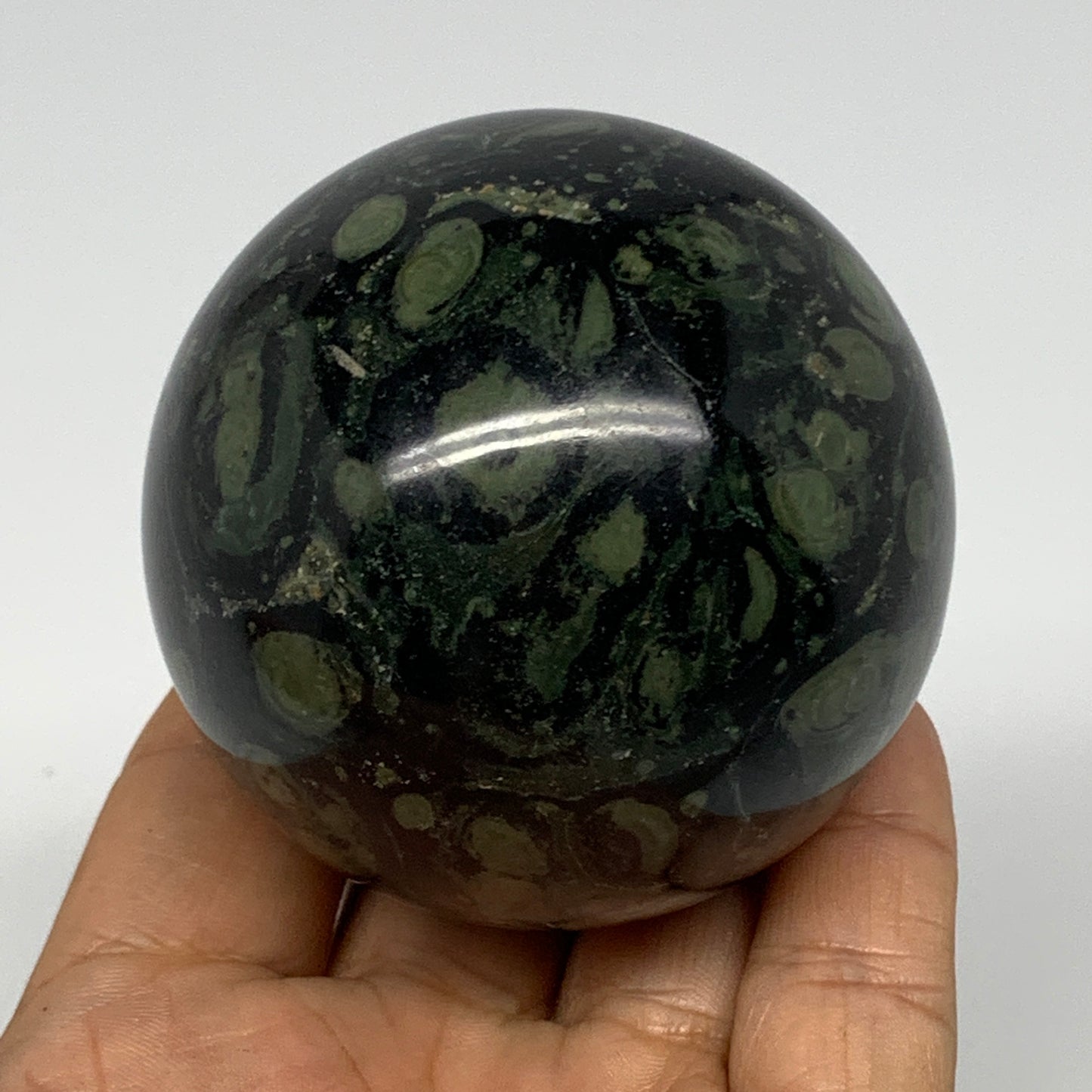 347.4g, 2.5"(62mm), Crocodile Kambaba Jasper Sphere Ball Reiki @Madagascar,B1568