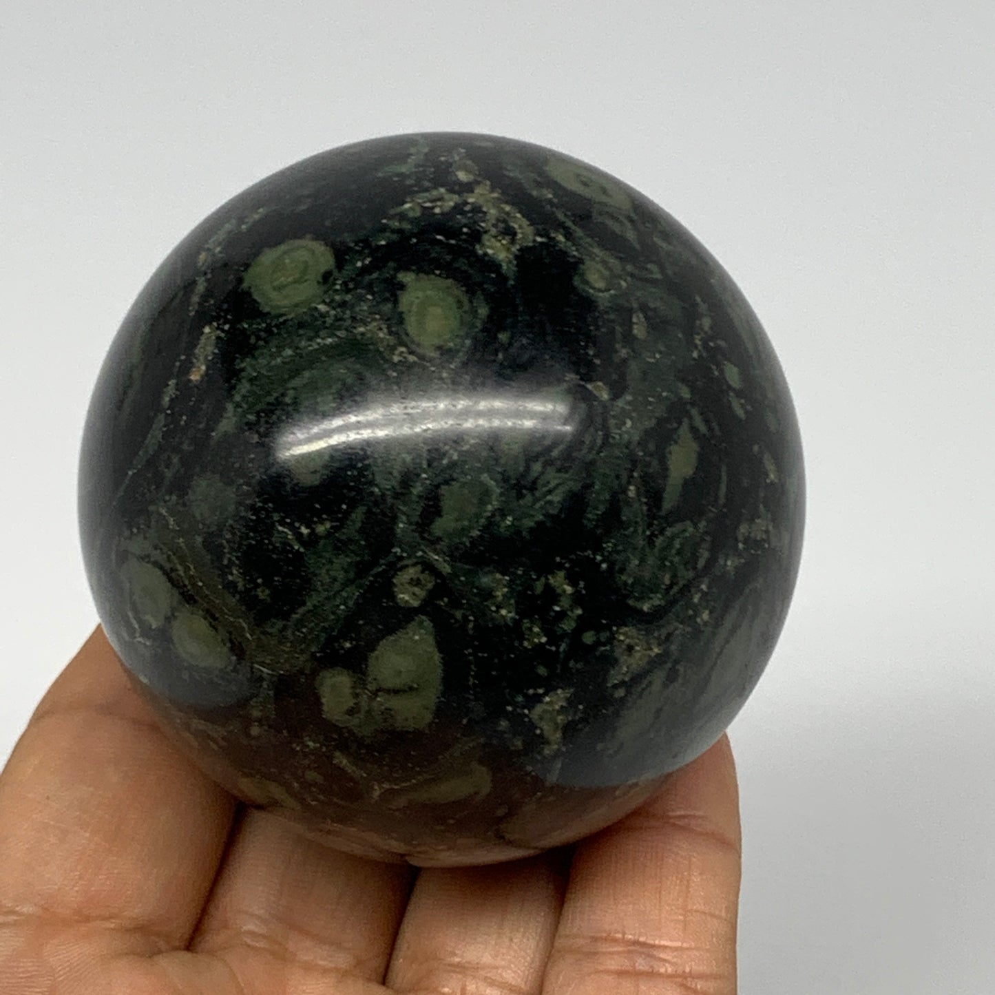 347.4g, 2.5"(62mm), Crocodile Kambaba Jasper Sphere Ball Reiki @Madagascar,B1568