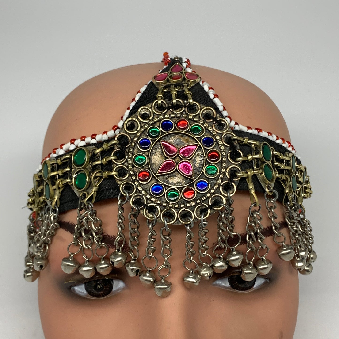 74.8g, Kuchi Headdress Headpiece Afghan Ethnic Tribal Jingle Bells @Afghanistan,