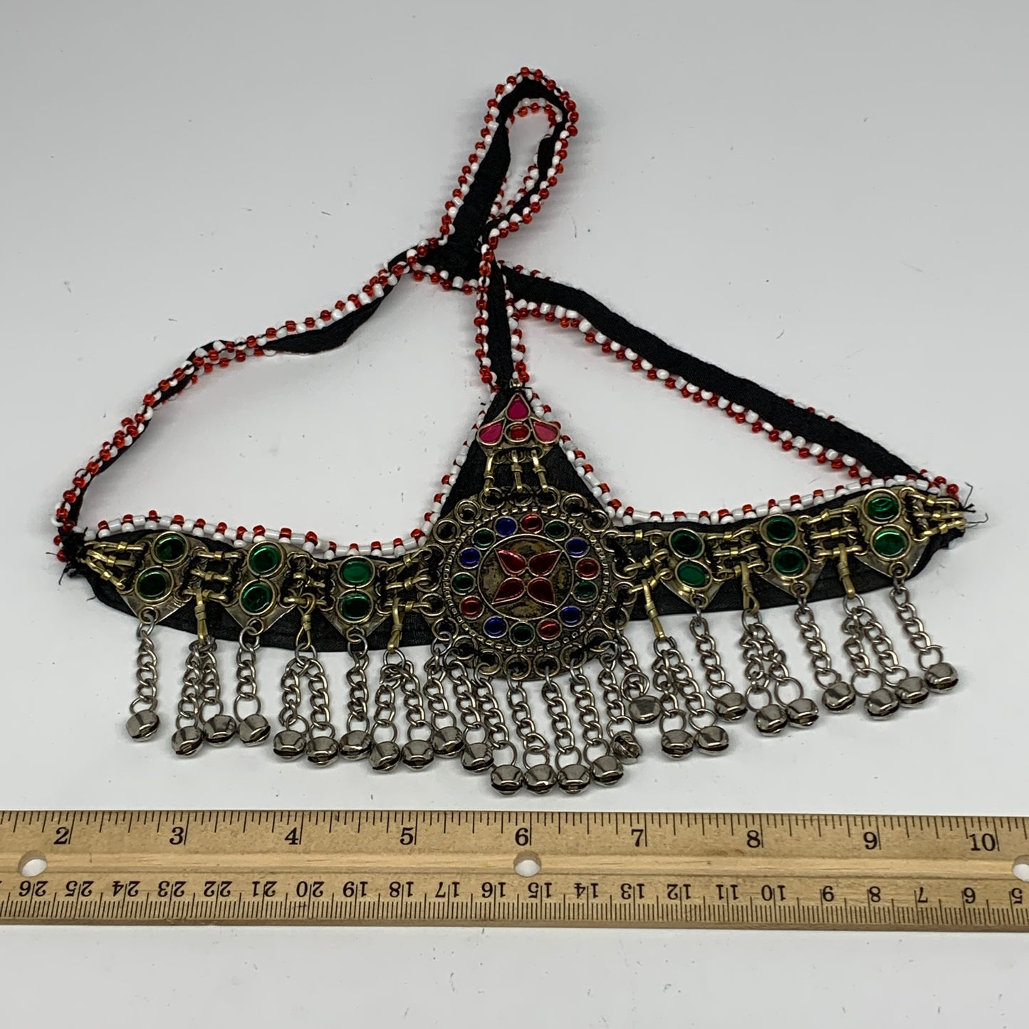 74.8g, Kuchi Headdress Headpiece Afghan Ethnic Tribal Jingle Bells @Afghanistan,