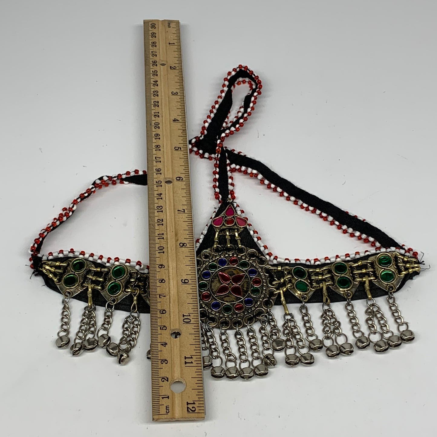 74.8g, Kuchi Headdress Headpiece Afghan Ethnic Tribal Jingle Bells @Afghanistan,