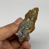 51.2g, 2.6"x1.7"x1", Chalcopyrite Cluster On Fluorite Mineral Specimen,B10713