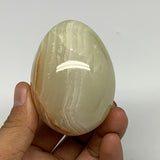 239.4g, 2.7"x2" Natural Green Onyx Egg Gemstone Mineral, from Pakistan, B24349
