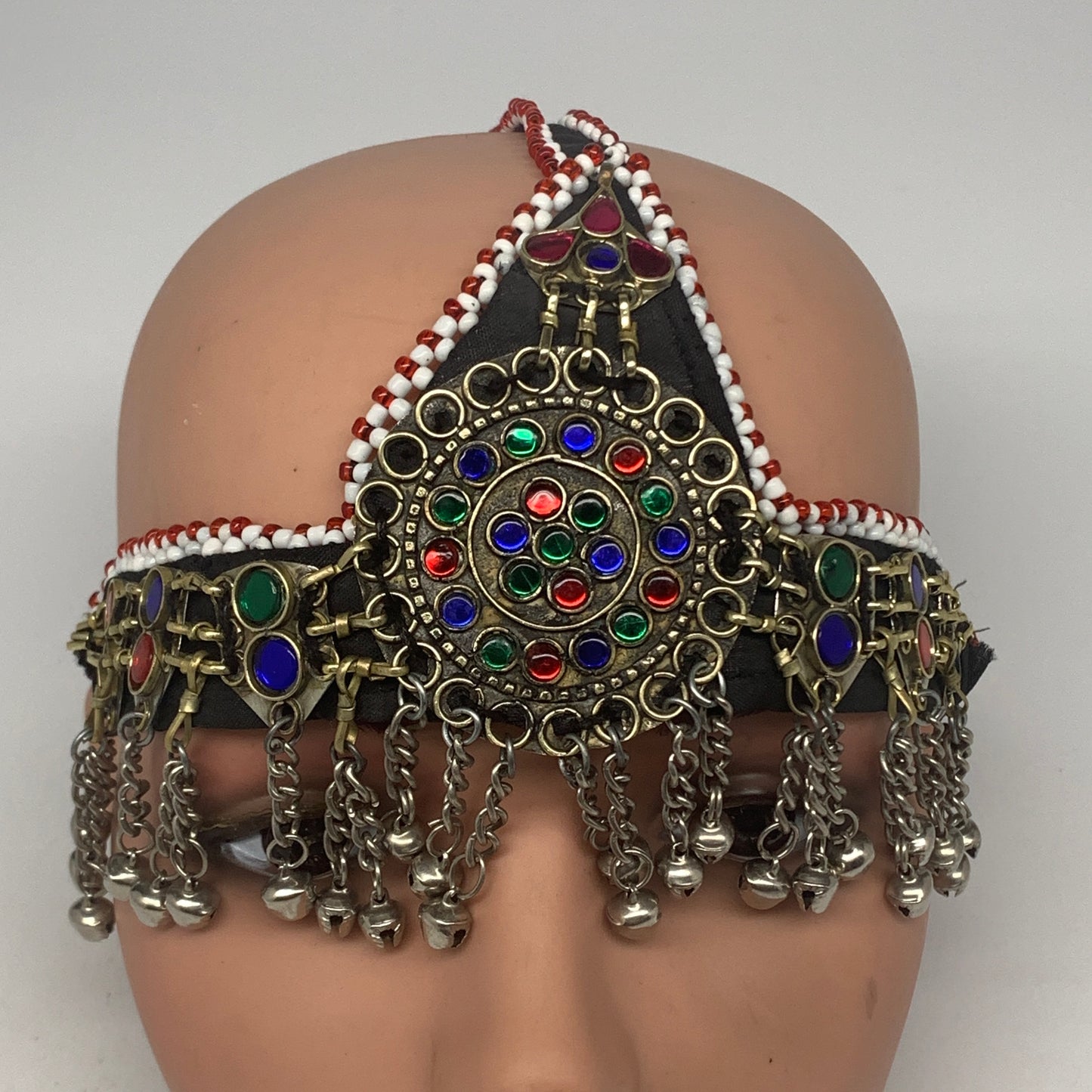 75.3g, Kuchi Headdress Headpiece Afghan Ethnic Tribal Jingle Bells @Afghanistan,