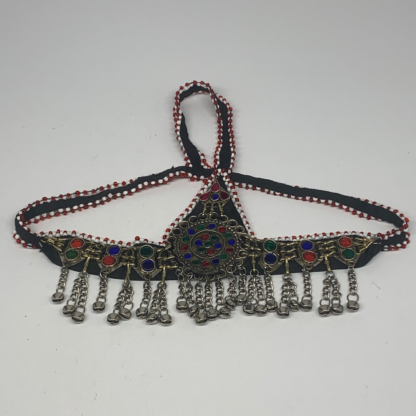 75.3g, Kuchi Headdress Headpiece Afghan Ethnic Tribal Jingle Bells @Afghanistan,