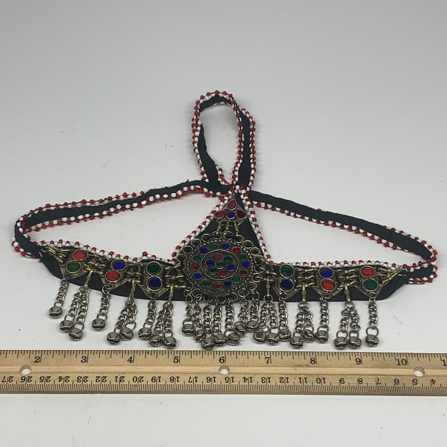 75.3g, Kuchi Headdress Headpiece Afghan Ethnic Tribal Jingle Bells @Afghanistan,