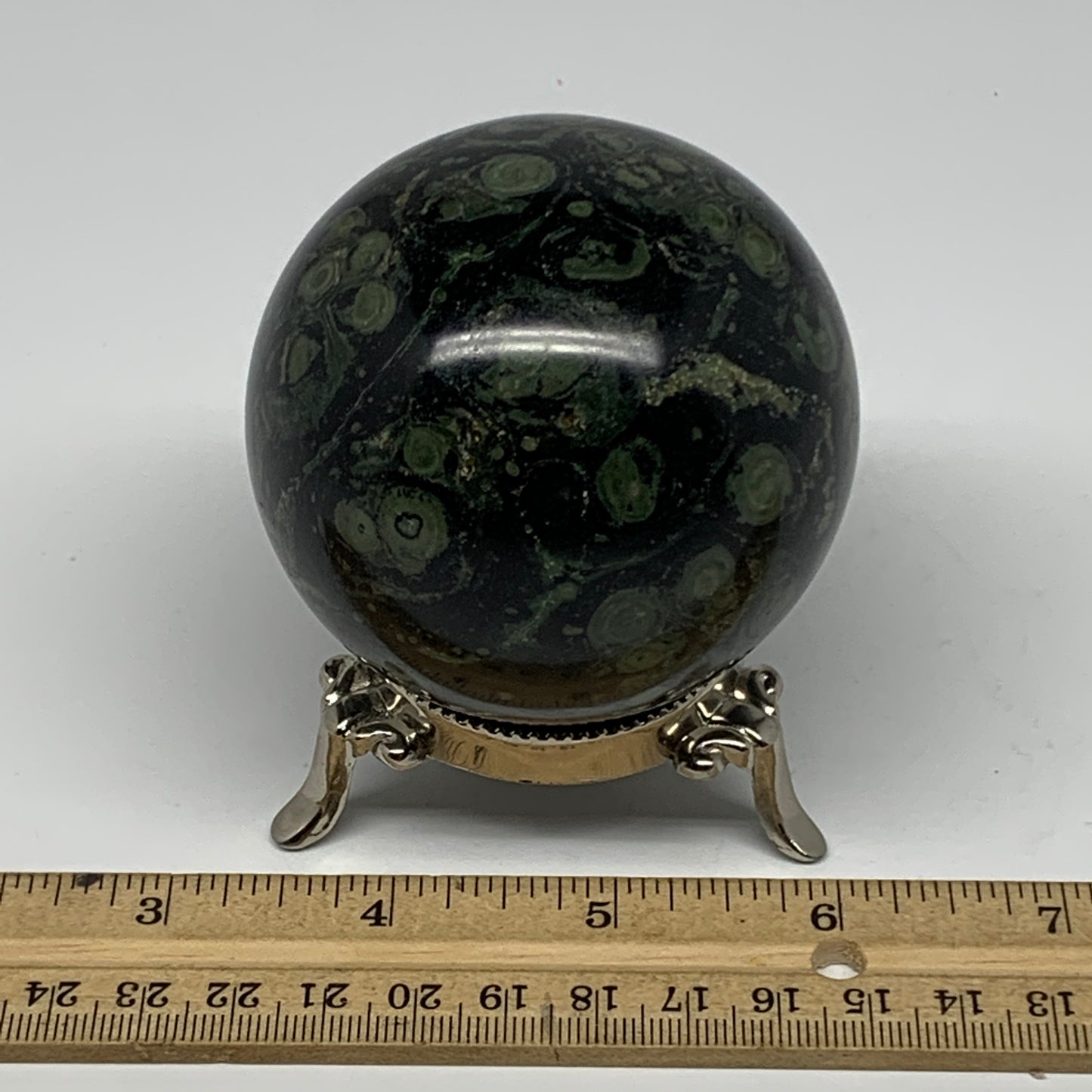 452.3g, 2.7"(68mm), Crocodile Kambaba Jasper Sphere Ball Reiki @Madagascar,B1569