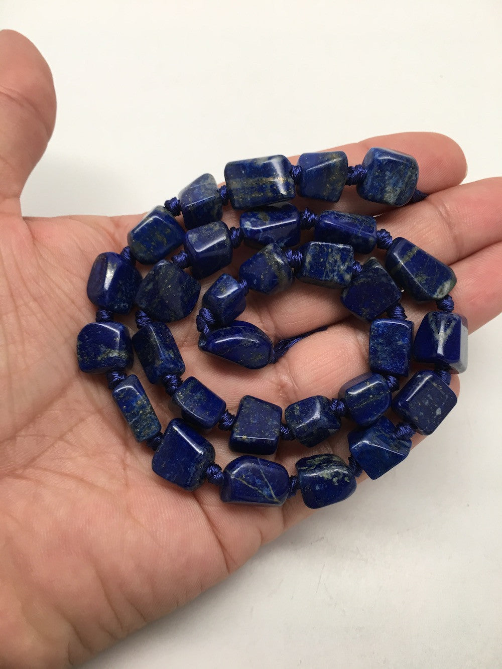 7-16mm,Natural Polished Lapis Lazuli Free Form Bead Strand @Afghanistan 16",LB71