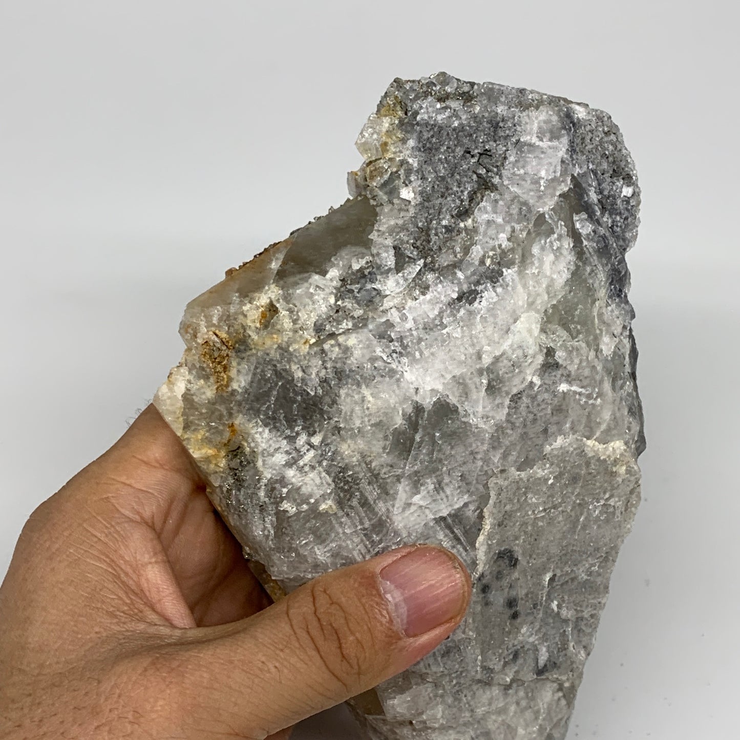 914g, 6"x4"x2", UV Reactive Chalcopyrite Cluster On Fluorite Mineral Specimen,B1