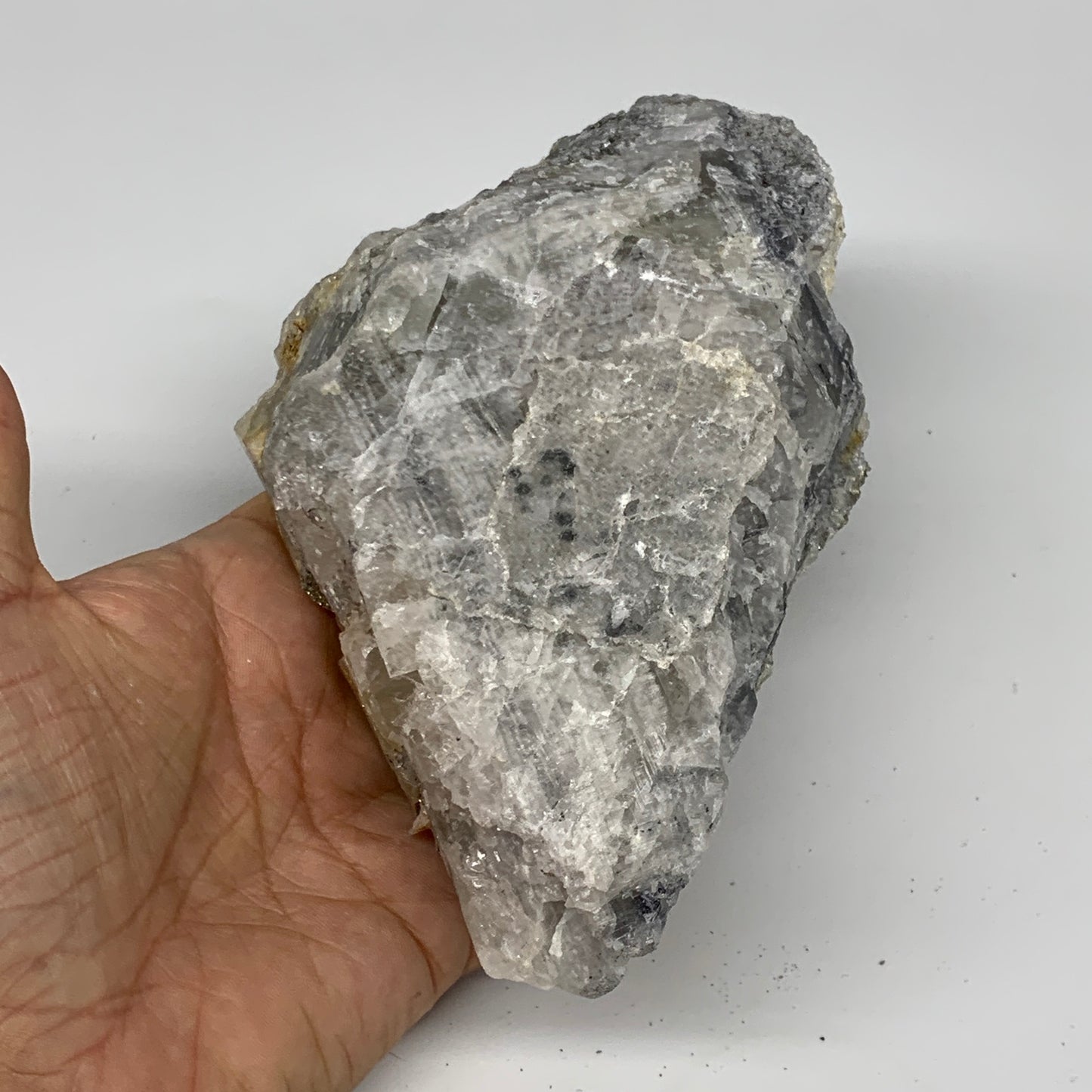 914g, 6"x4"x2", UV Reactive Chalcopyrite Cluster On Fluorite Mineral Specimen,B1