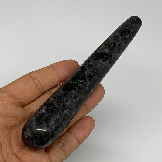 135.6g,5.7"x1" Indigo Gabro Merlinite Stick, Wand,Home Decor,Collectible,B18036