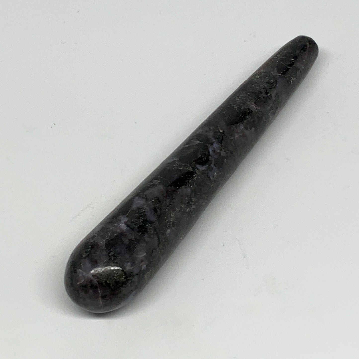 135.6g,5.7"x1" Indigo Gabro Merlinite Stick, Wand,Home Decor,Collectible,B18036