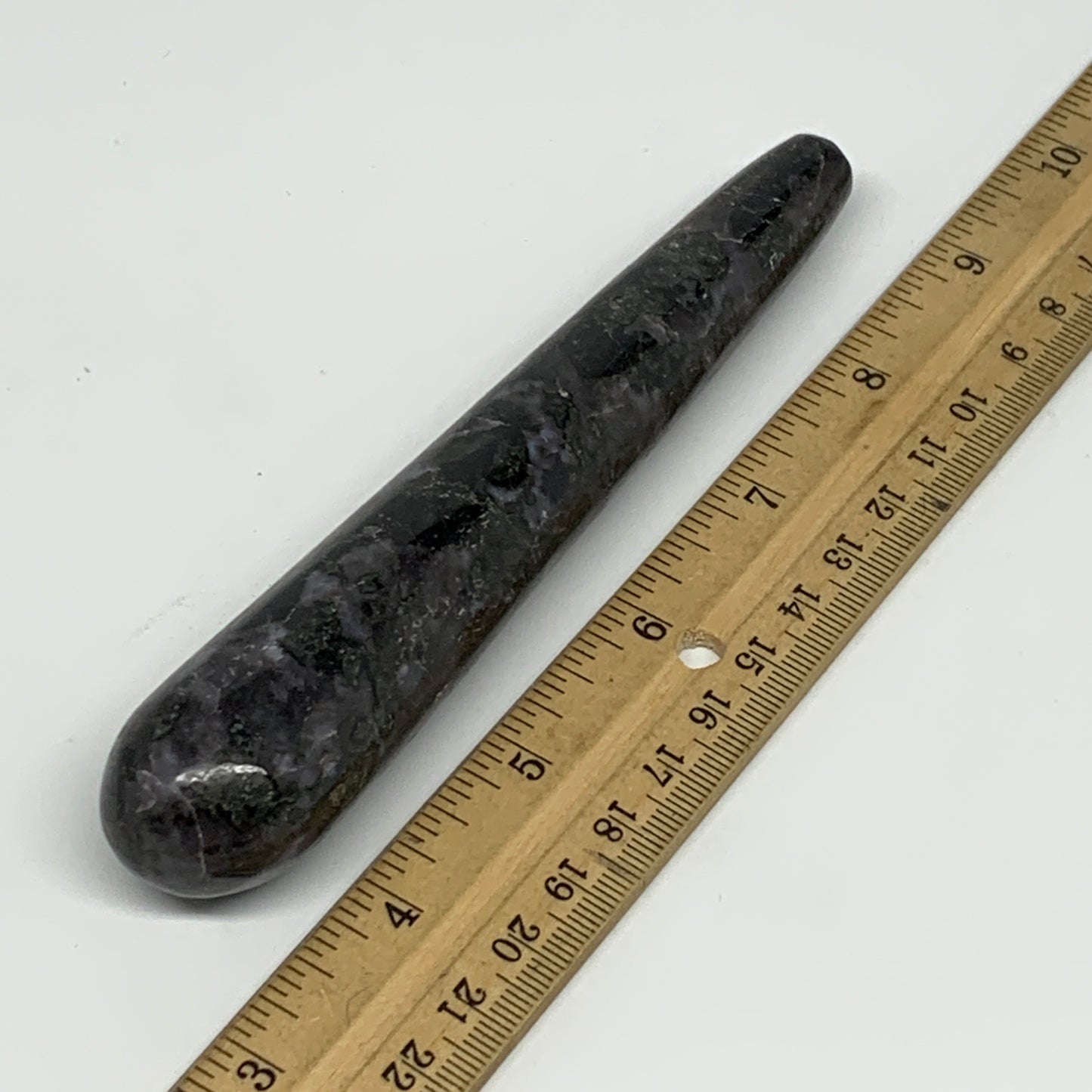 135.6g,5.7"x1" Indigo Gabro Merlinite Stick, Wand,Home Decor,Collectible,B18036
