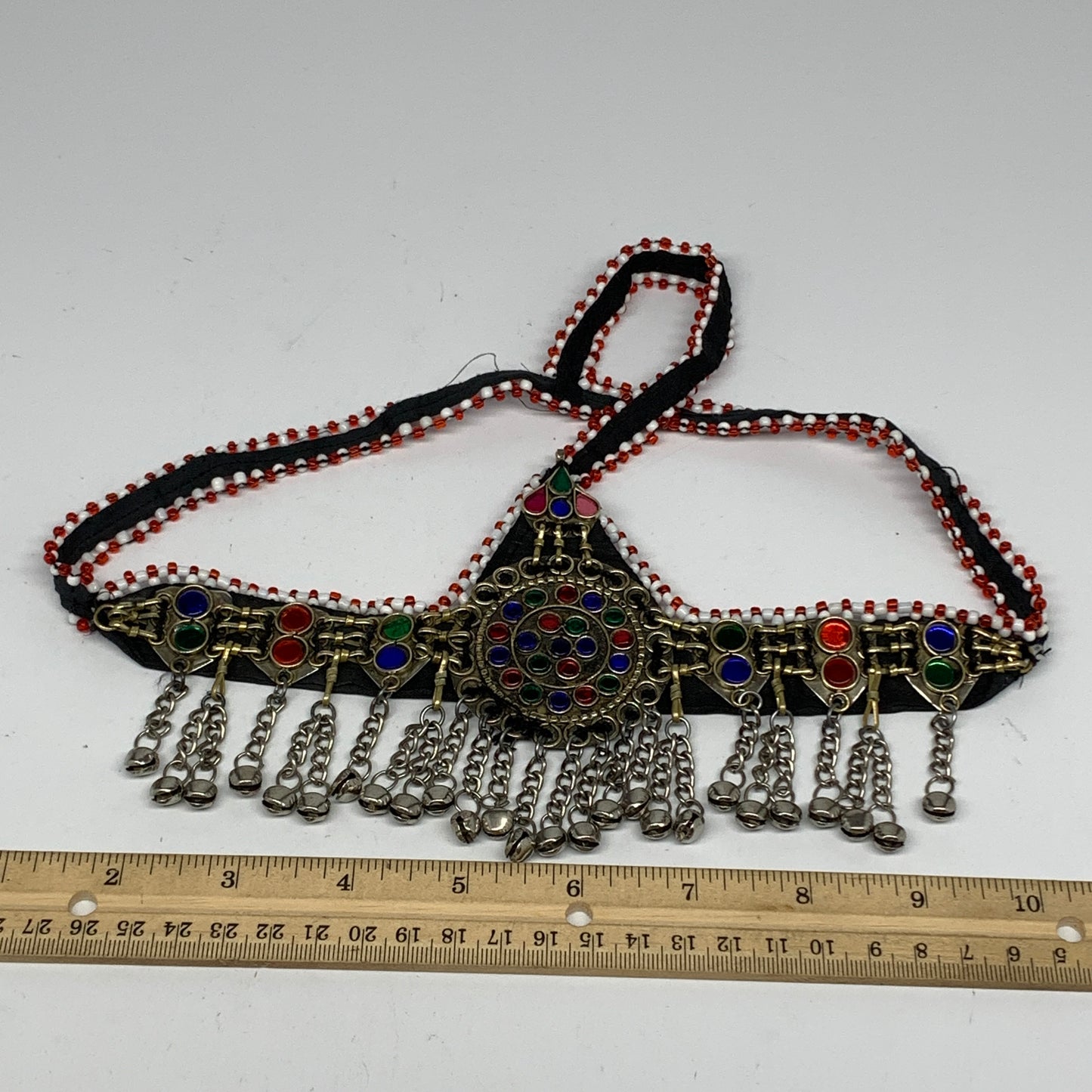 76.4g, Kuchi Headdress Headpiece Afghan Ethnic Tribal Jingle Bells @Afghanistan,