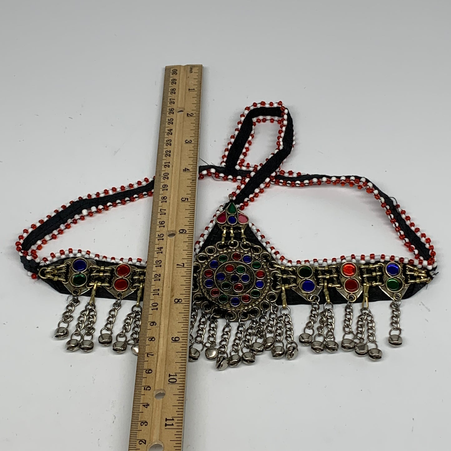 76.4g, Kuchi Headdress Headpiece Afghan Ethnic Tribal Jingle Bells @Afghanistan,