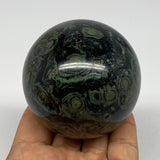 412.8g, 2.6"(66mm), Crocodile Kambaba Jasper Sphere Ball Reiki @Madagascar,B1570