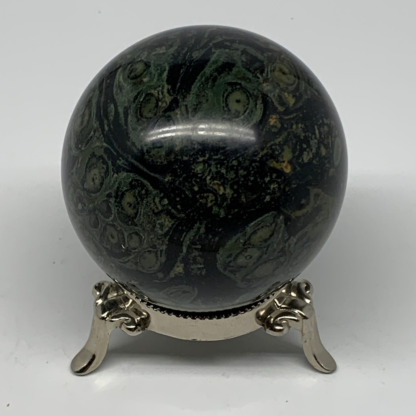 412.8g, 2.6"(66mm), Crocodile Kambaba Jasper Sphere Ball Reiki @Madagascar,B1570