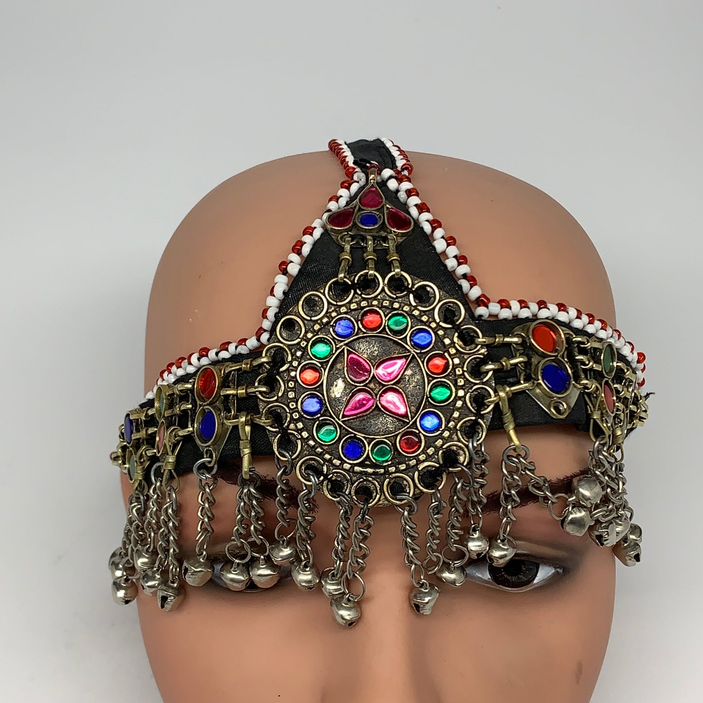 73.8g, Kuchi Headdress Headpiece Afghan Ethnic Tribal Jingle Bells @Afghanistan,